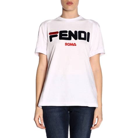 fendi t shirt women's white|Fendi tshirt women.